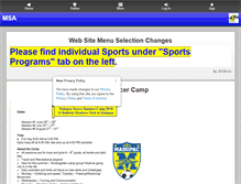 Tablet Screenshot of msasports.org